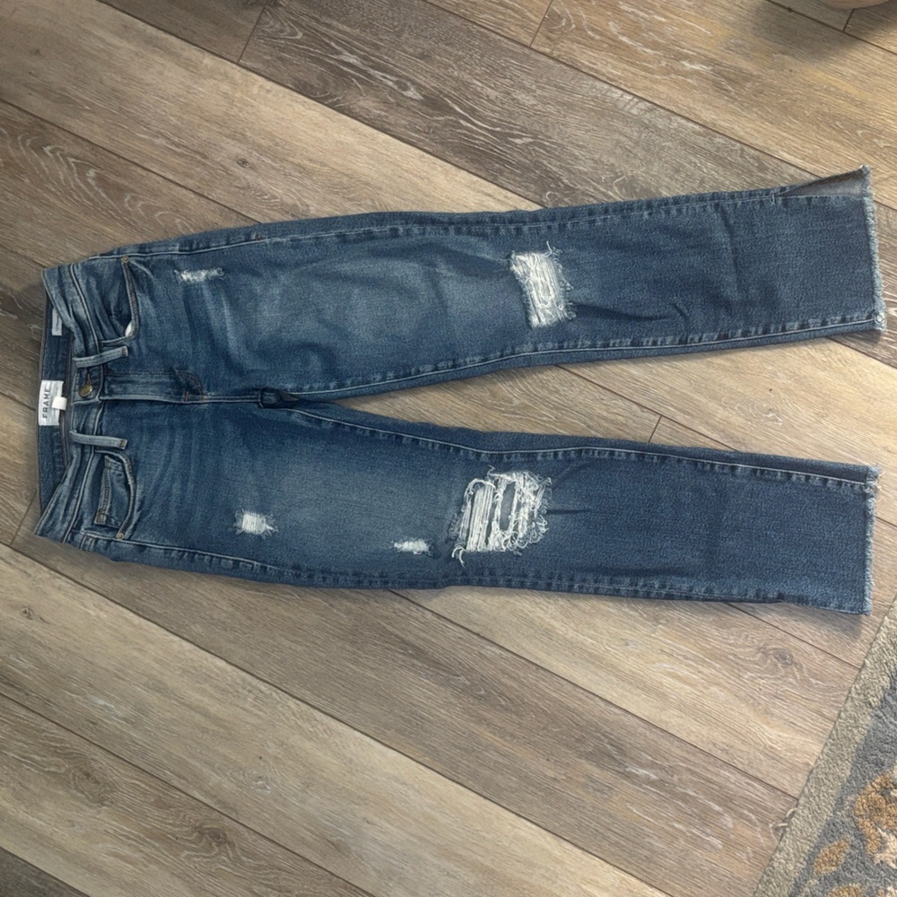 Frame Jeans Women's Blue le Nouveau Straight Leg Jeans Sz 23